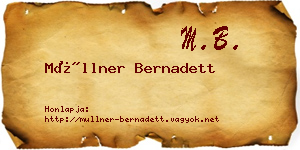 Müllner Bernadett névjegykártya