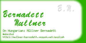 bernadett mullner business card